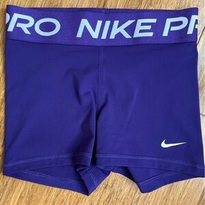 Nike pro shorts girls size xs purple spandex. 1558